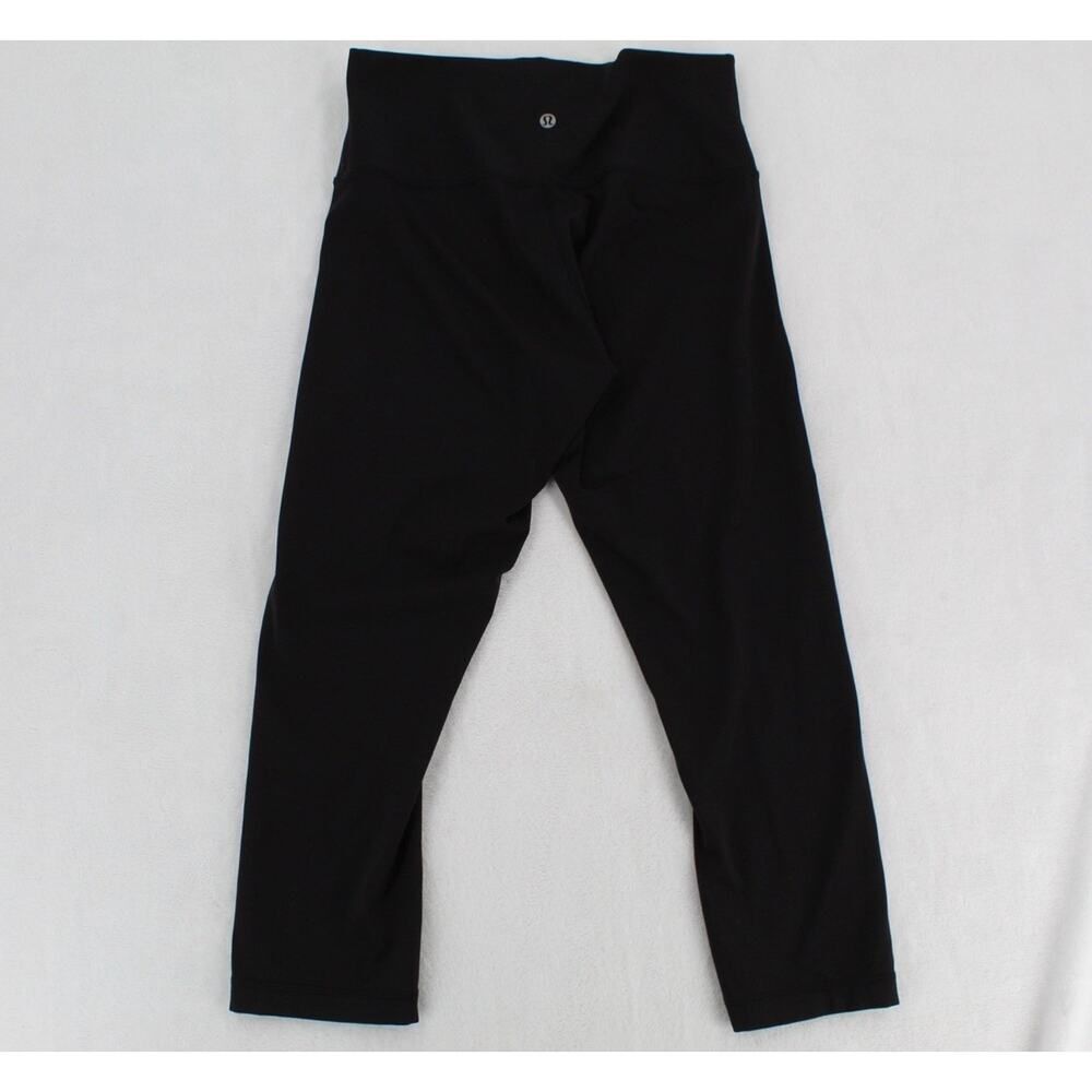 Lululemon Align Crop *21" Capri Leggings Black Size 8 Nylon Spandex Yoga Gym